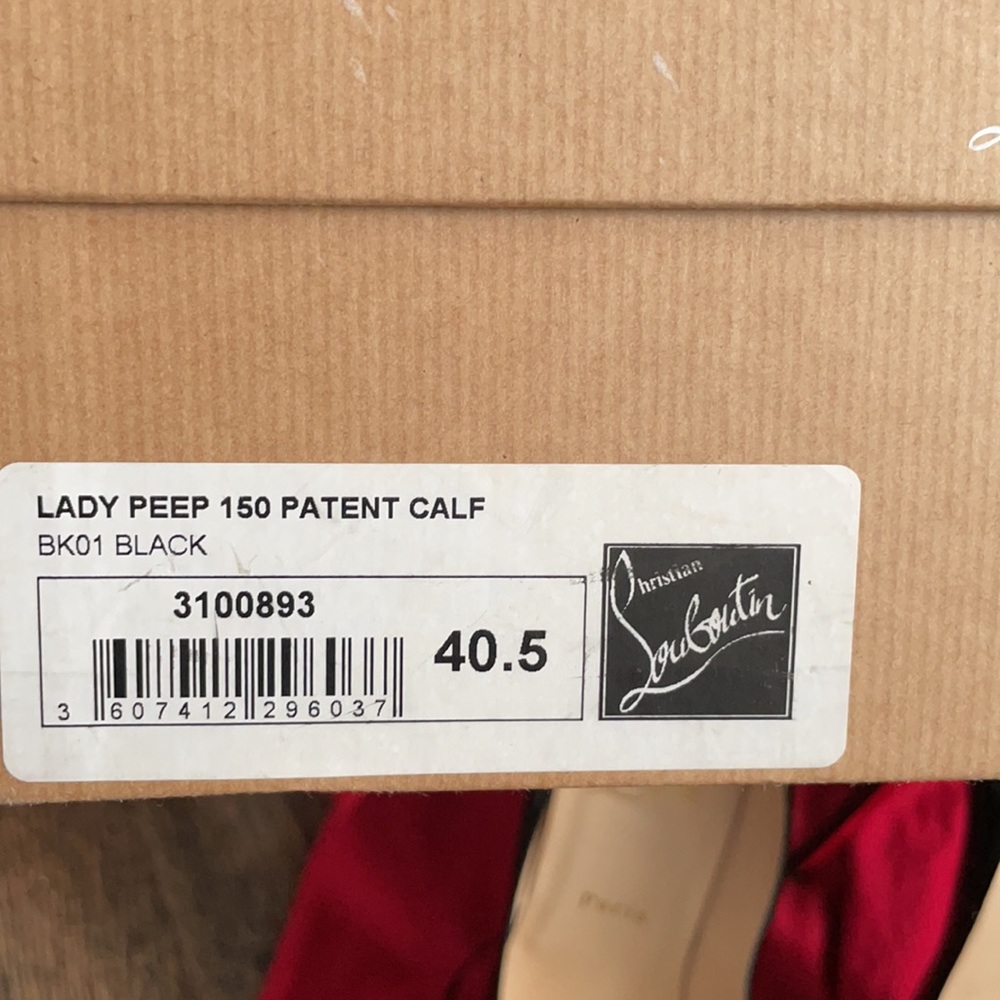 AuthenticChristian Louboutin Lady Peep 150 Patent Calf - Picture 10 of 17